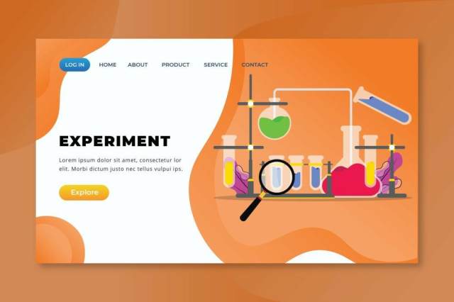 实验xd psd ai矢量登陆页UI界面插画设计experiment xd psd ai vector landing page