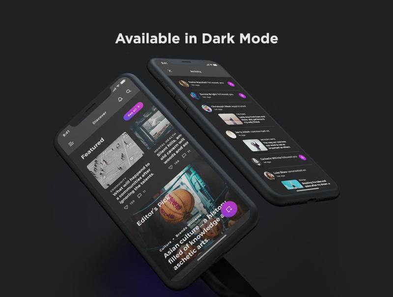 iOS新闻和博客应用UI工具包 - 用于Sketch，Photoshop和XD，Lydia iOS UI工具包
