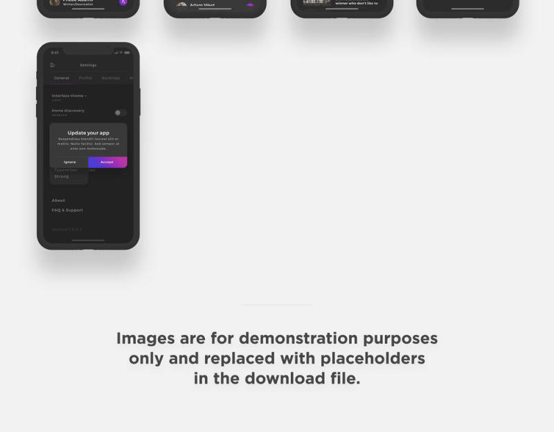 iOS新闻和博客应用UI工具包 - 用于Sketch，Photoshop和XD，Lydia iOS UI工具包