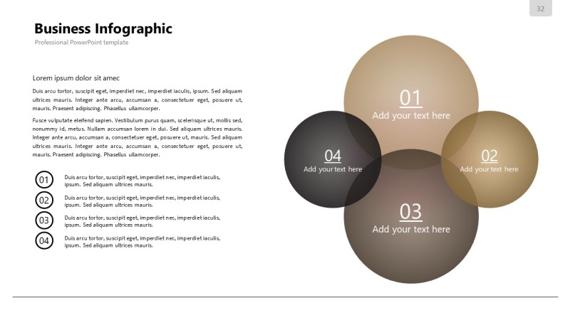 咖啡色信息可视化PPT图表32