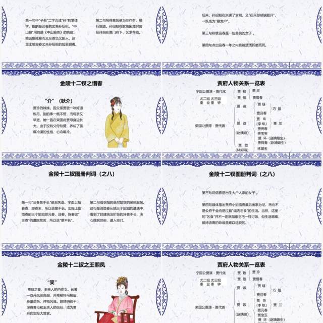 古典中国风红楼梦金陵十二钗判词赏析PPT模板 古典中国风红楼梦金陵十二钗判词赏析PPT模板
