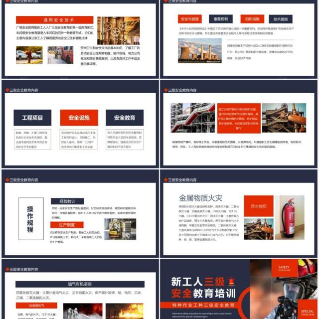 新工人三级安全特种作业教育培训动态PPT模板 新工人三级安全特种作业教育培训动态PPT模板