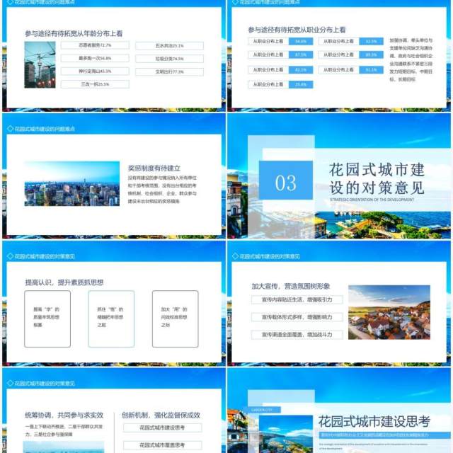 花园式城市建设思考动态PPT模板 花园式城市建设思考动态PPT模板
