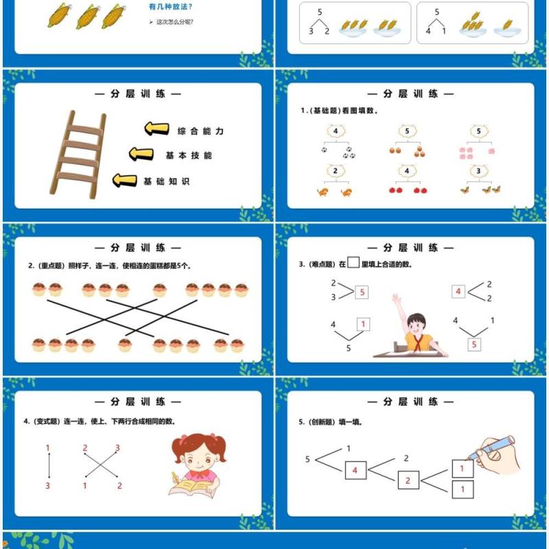 部编版一年级数学上册分与合课件PPT模板