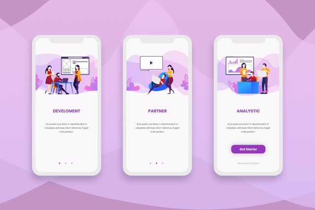 登陆屏幕移动应用程序APP界面办公人物概念插画Onboarding Screens Mobile App 登陆屏幕移动应用程序APP界面办公人物概念插画Onboarding Screens Mobile App