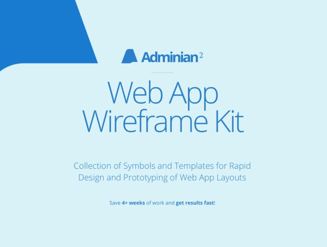 用于Sketch的Web App快速原型设计线框套件，Adminian 2线框套件