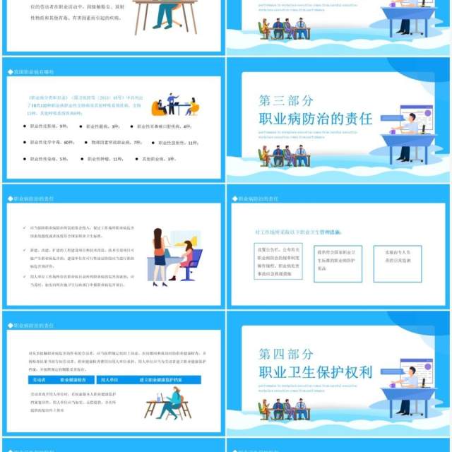职业病防治法宣传周动态PPT模板 职业病防治法宣传周动态PPT模板