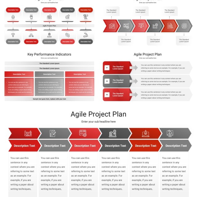 项目计划策略规划信息图PPT模板Agile Project Plan