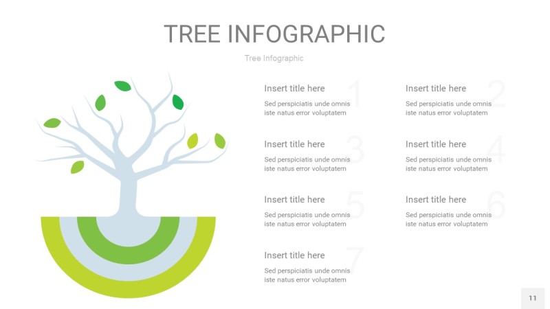 浅绿色树状图PPT图表11