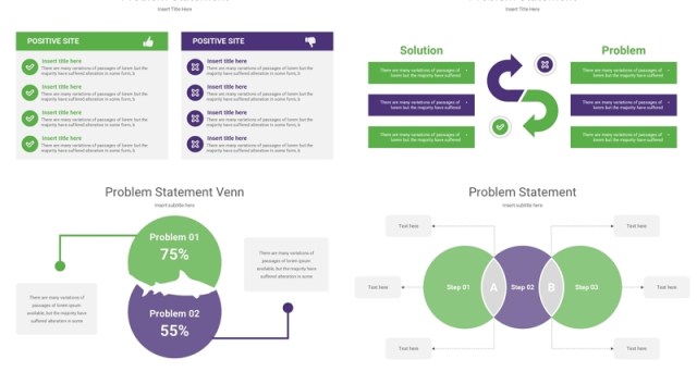 问题陈述模型PPT信息图模板素材Problem Statement Model