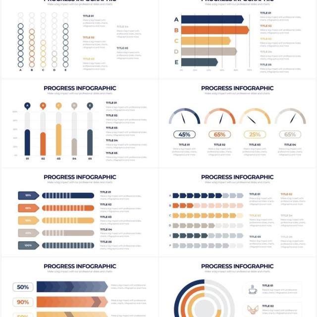 蓝黄简洁项目进度PPT信息图表素材Progress Powerpoint Infographics 蓝黄简洁项目进度PPT信息图表素材Progress Powerpoint Infographics