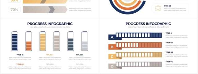 蓝黄简洁项目进度PPT信息图表素材Progress Powerpoint Infographics 蓝黄简洁项目进度PPT信息图表素材Progress Powerpoint Infographics