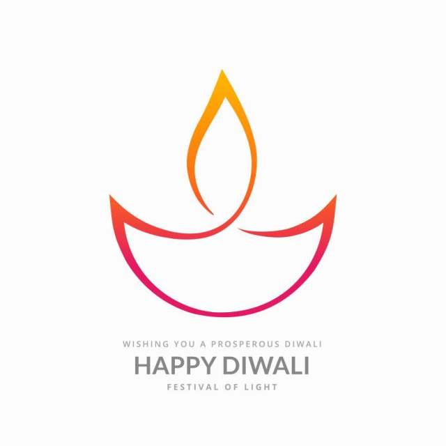 在白色背景的艺术性的diwali diya