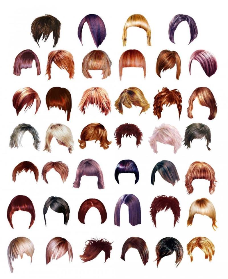 头发发型psd分层素材