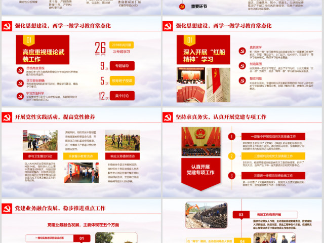 原创党政机关党支部党建工作报告述职PPT-版权可商用 原创党政机关党支部党建工作报告述职PPT-版权可商用