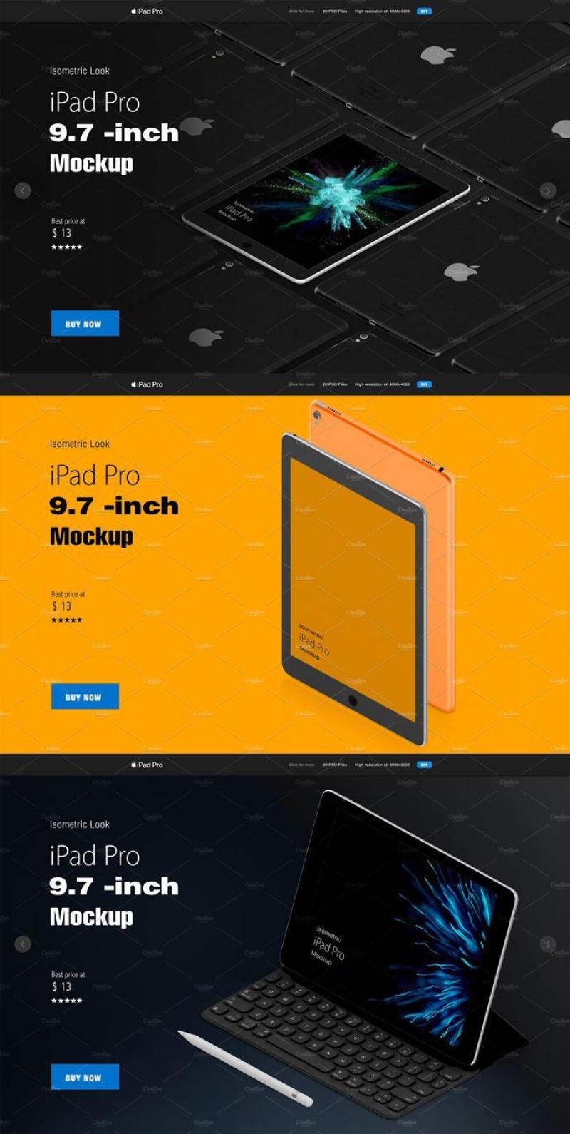 1000+等距场景造物主3D模型展示样机PSD源文件打包下载