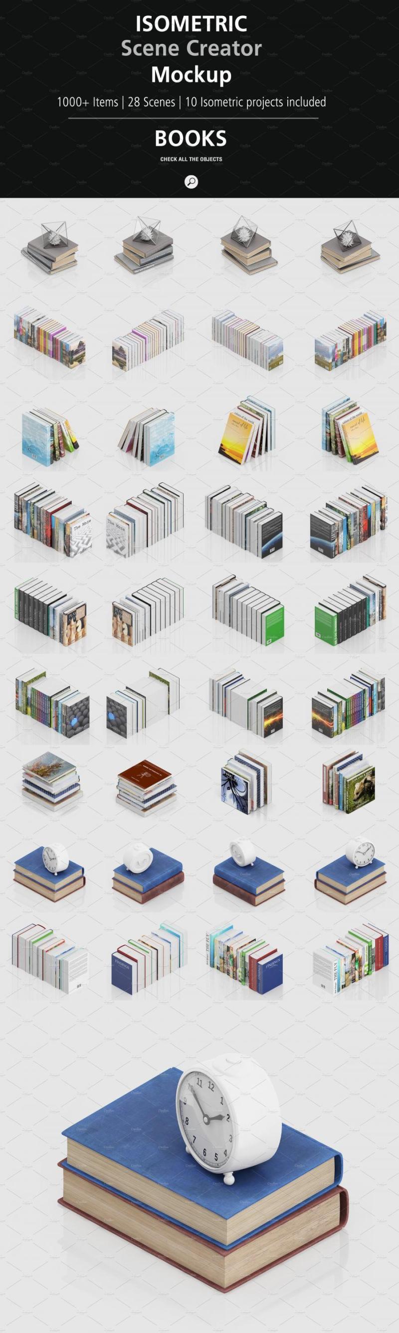 1000+等距场景造物主3D模型展示样机PSD源文件打包下载