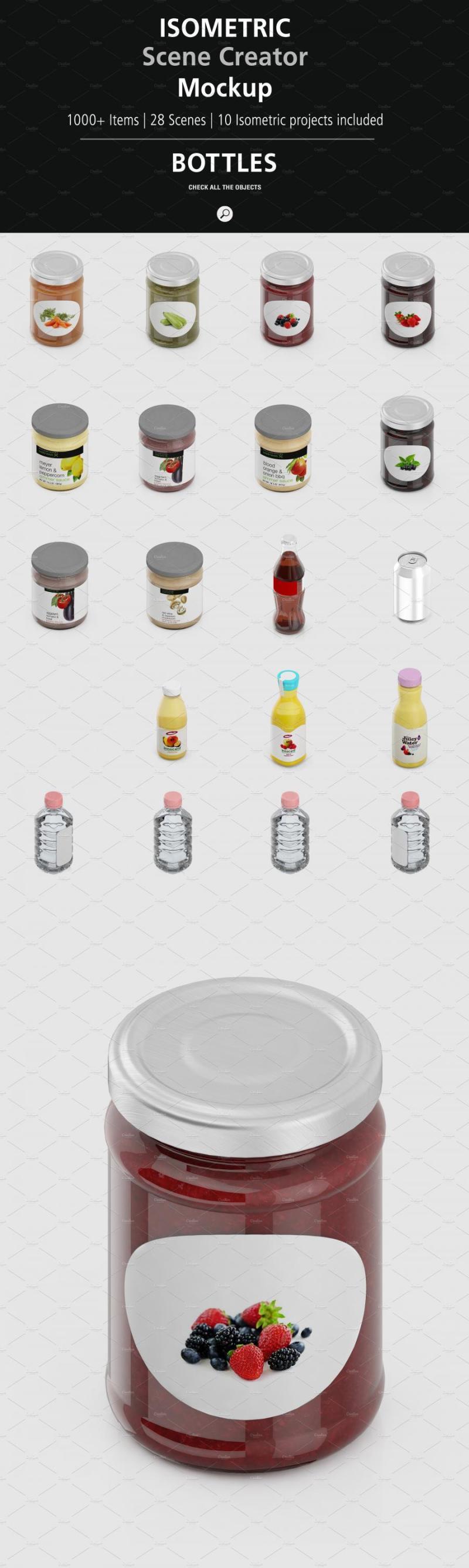 1000+等距场景造物主3D模型展示样机PSD源文件打包下载