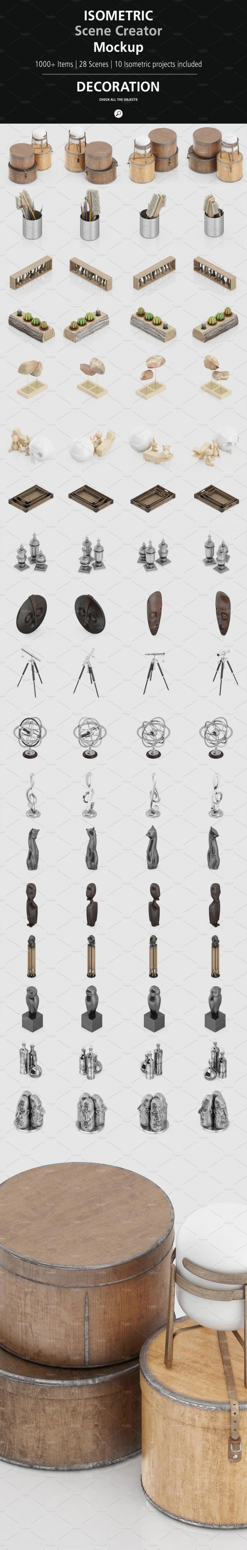 1000+等距场景造物主3D模型展示样机PSD源文件打包下载