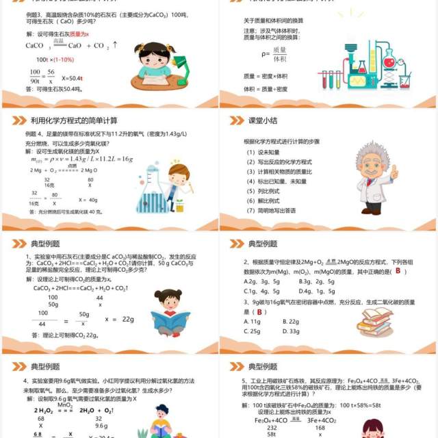 部编版九年级化学上册利用化学方程式的简单计算课件PPT模板