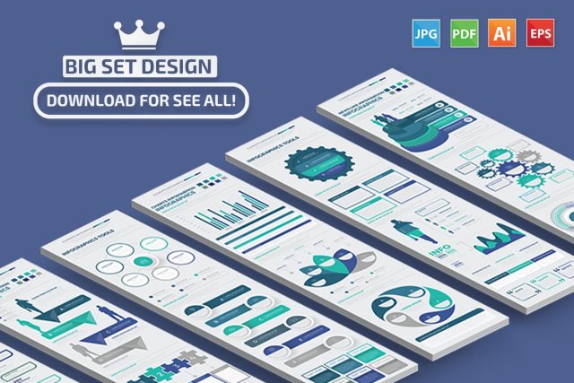 精品宝石蓝色系信息图表矢量素材 Infographic Elements Design 精品宝石蓝色系信息图表矢量素材 Infographic Elements Design