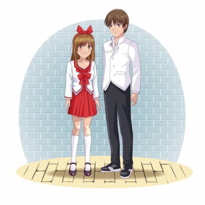 Anime couple manga cartoon