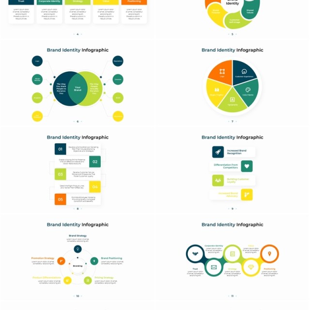 品牌标识信息图PPT模板素材Brand Identity Infographic