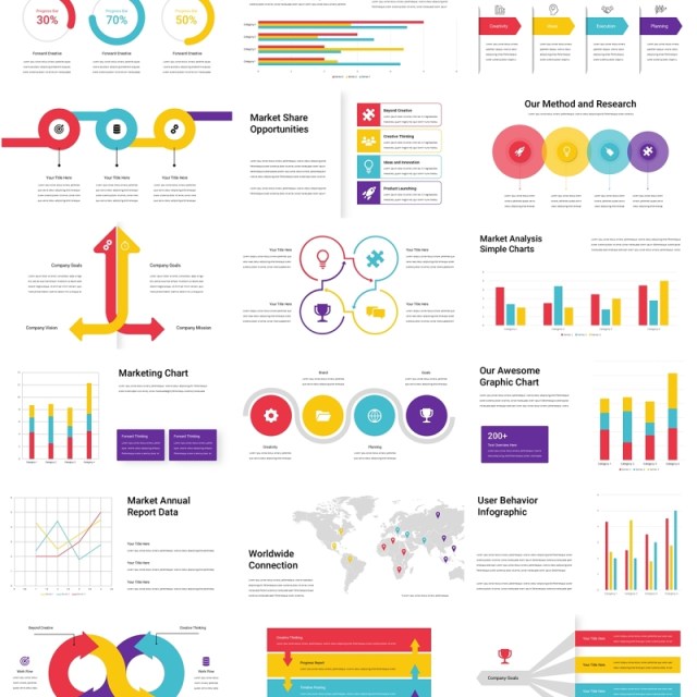 市场研究分析数据PPT素材Infographic