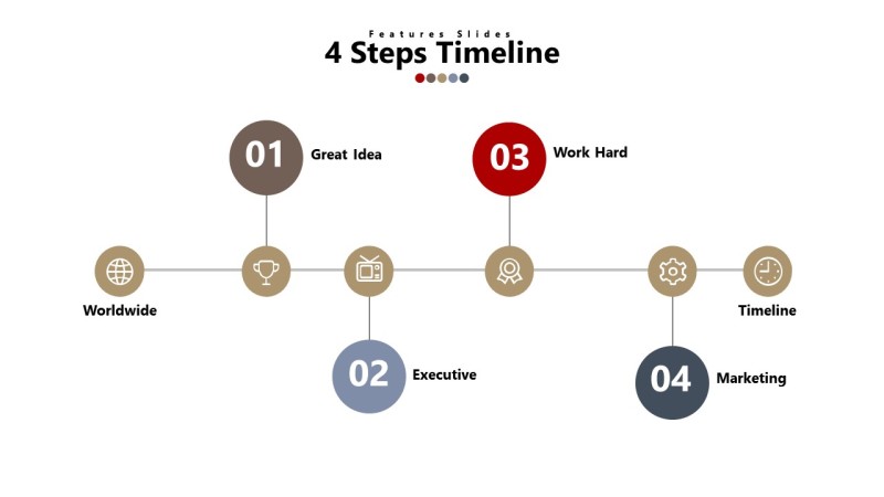 简约递进逻辑PPT图表-5