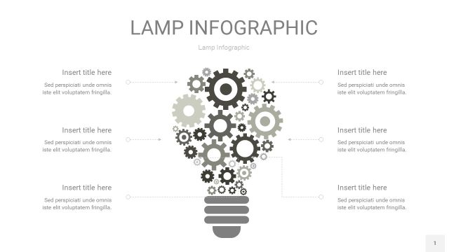 灰色创意灯PPT信息图1