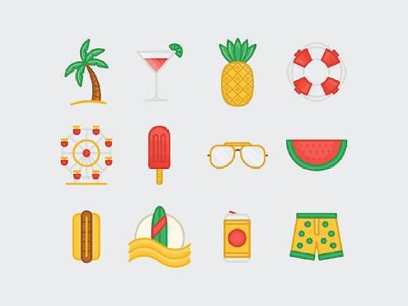 Summer Colorful Icons