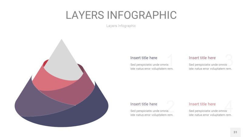 莫兰迪紫色3D分层PPT信息图31