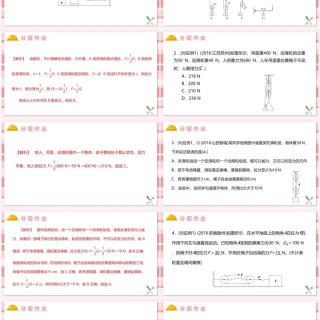 教科版六年级科学上册滑轮组PPT模板