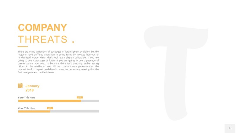 粉黄色SWOT图表PPT4