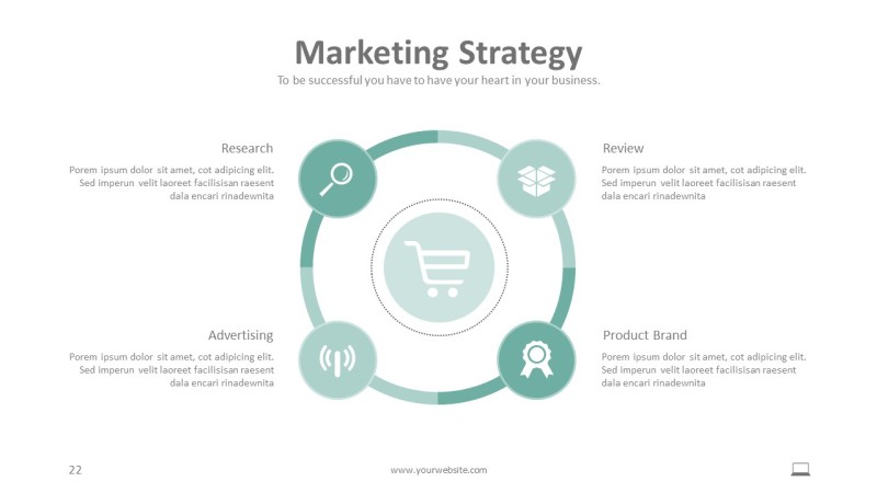 淡绿色信息可视化PPT图表22