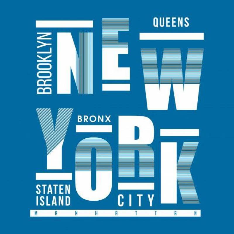 纽约城排版t恤设计