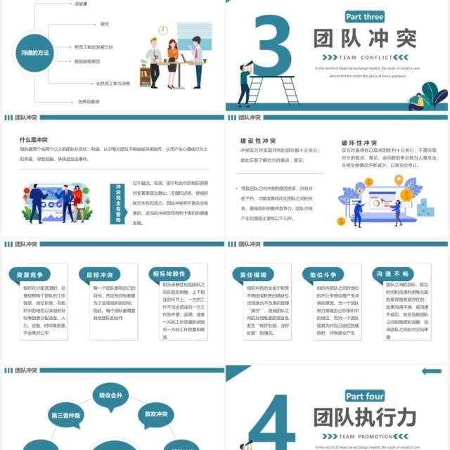 蓝绿色简约团队建设与管理PPT模板 蓝绿色简约团队建设与管理PPT模板