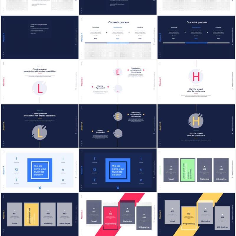 特殊循环PPT幻灯片素材specific looped slides