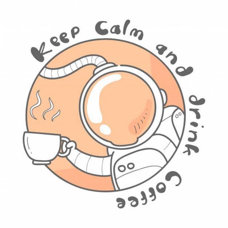 Happy astronaut doodle