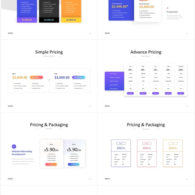 黄色简洁数据图表日历信息图形PPT素材可插图Impress Bright Anmt