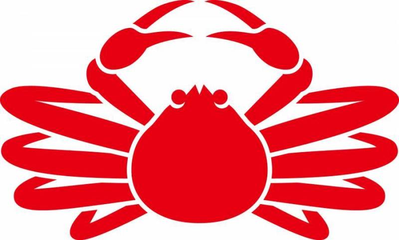 松叶蟹_剪影_ 02 _红色