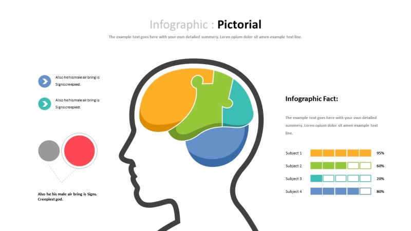 彩色饼形图并列关系-26