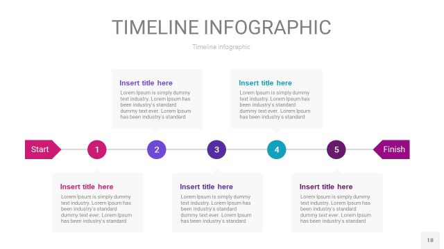 粉紫蓝色时间轴PPT信息图18