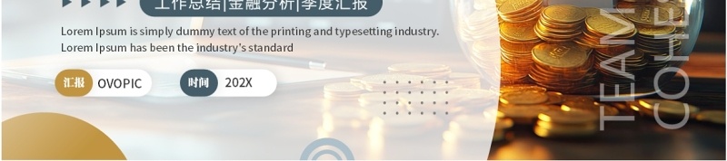 棕色商务风金融数据分析报告PPT模板