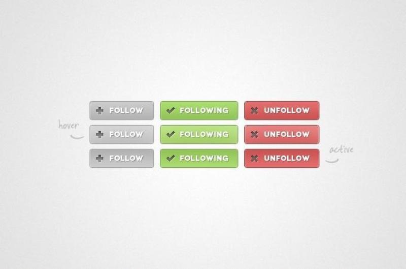 精致按钮图标素材——PSD分层素材