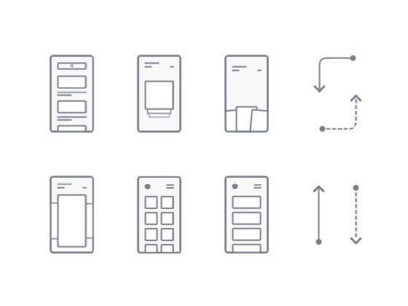 Wireframe Flow Icons