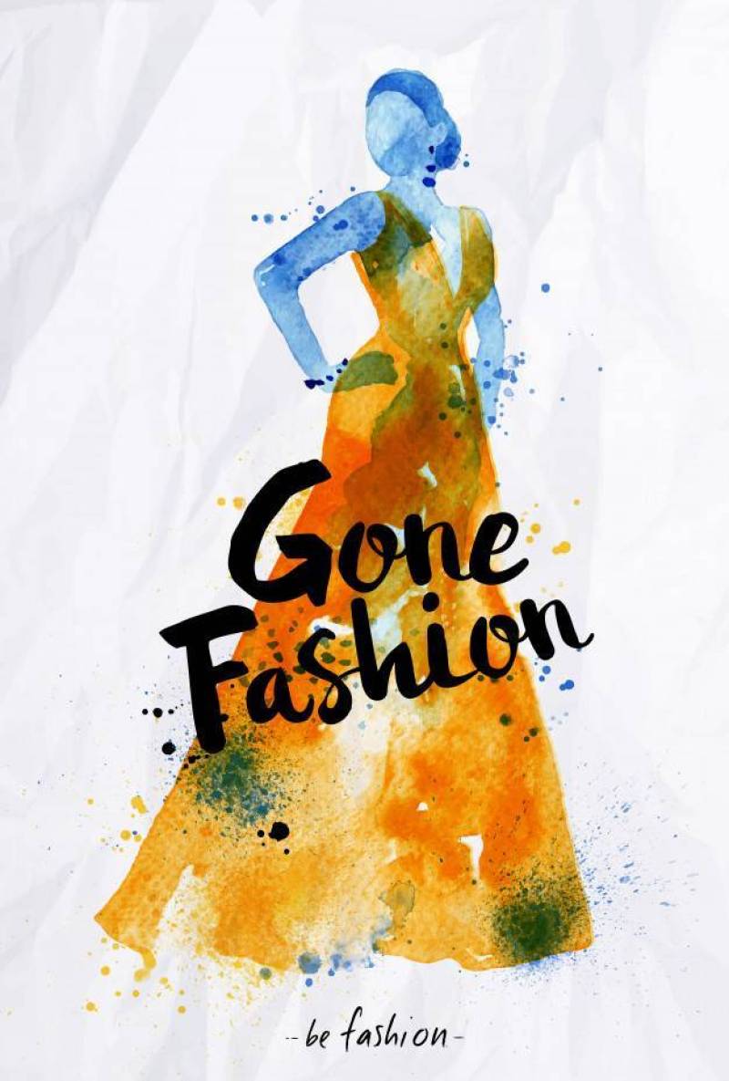 Watercolor poster lettering gone fashion