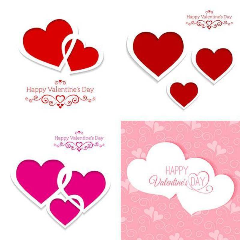 心形与花纹情人节