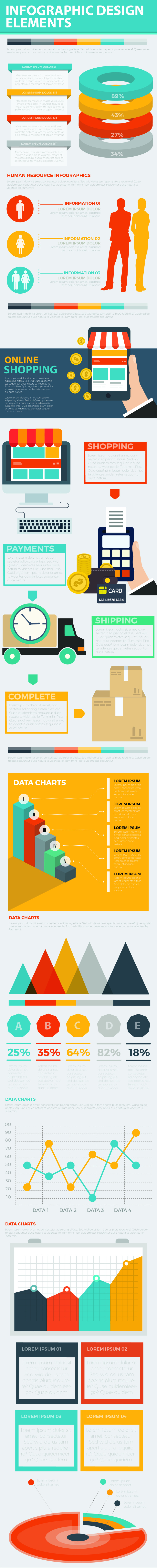 数据图表信息图形设计模板 Infographics Template Design