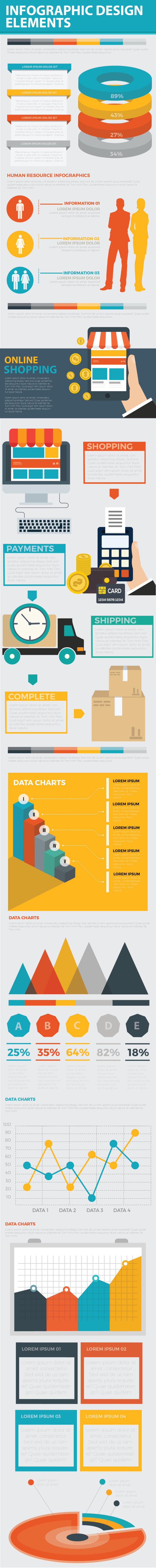 数据图表信息图形设计模板 Infographics Template Design